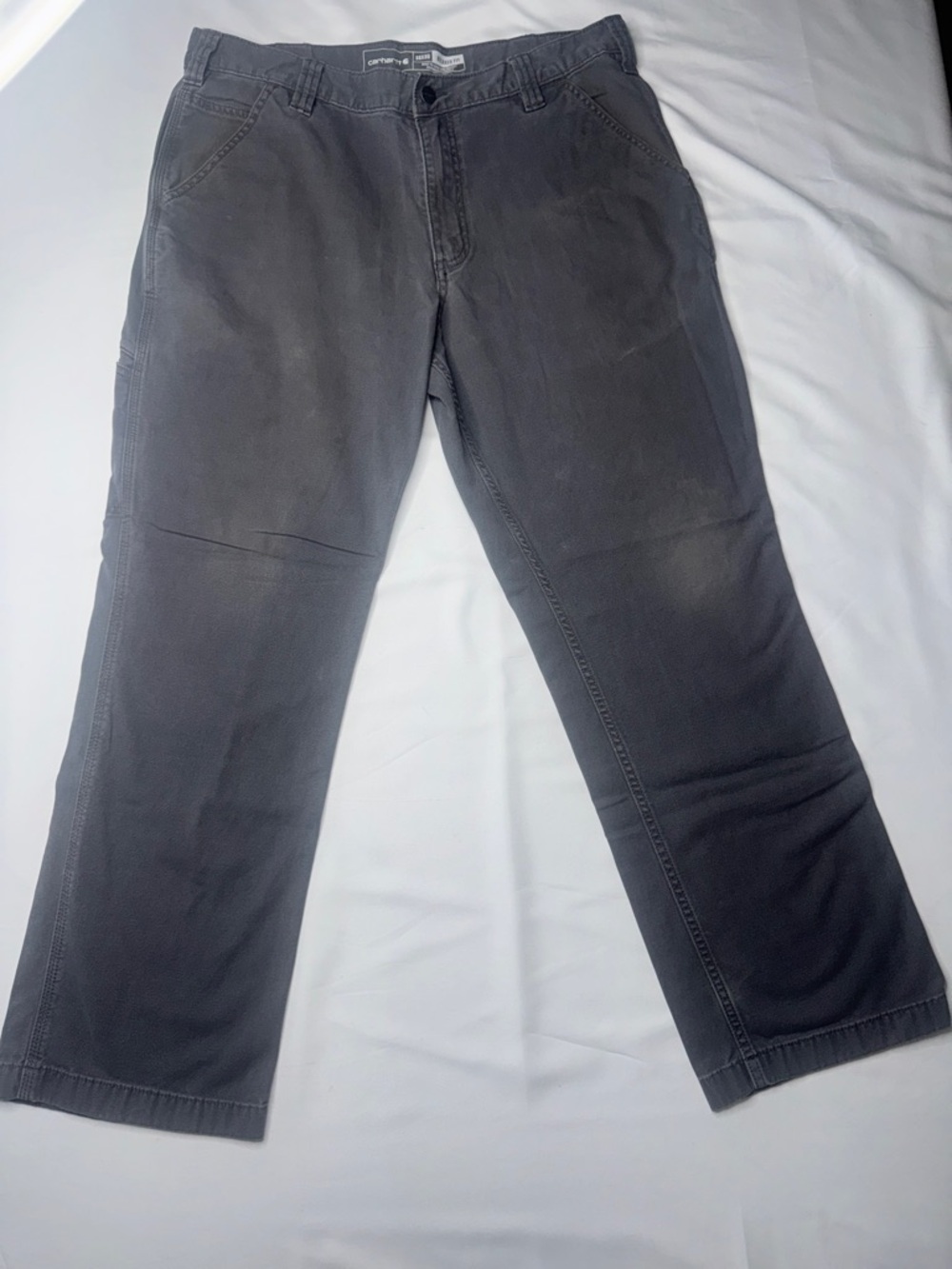 Carhartt Rugged Flex Relaxed Fit Canvas Work Pants Charcoal Gray 36x30